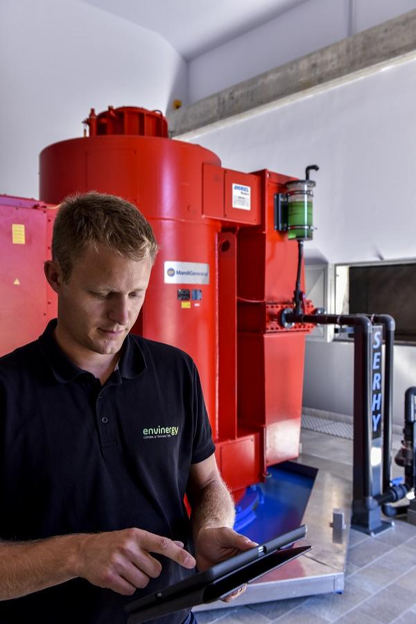Antoine Guibert en visite à la centrale de Reallon