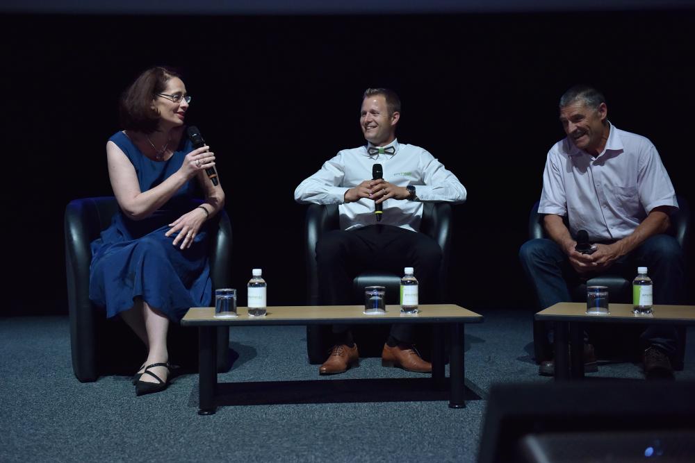 Anne Penalba avec Antoine Guibert et Claude Blanc Coquand