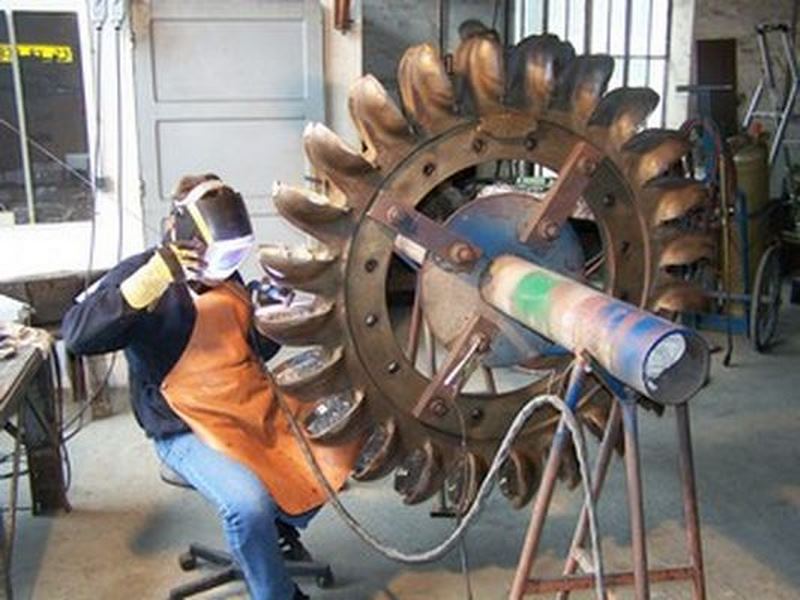 recharge d'une roue Pelton