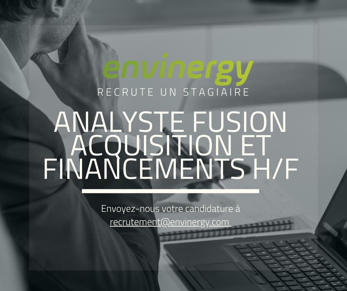 Offre de stage : Analyste Fusion Acquisition et Financements